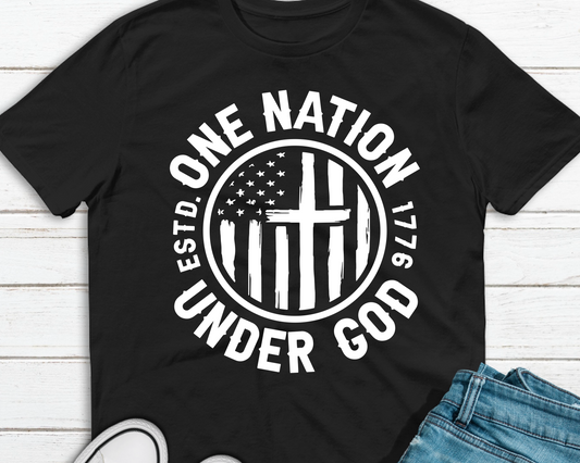 One Nation under God White-DTF