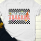 2nd grade teacher checkered-DTF