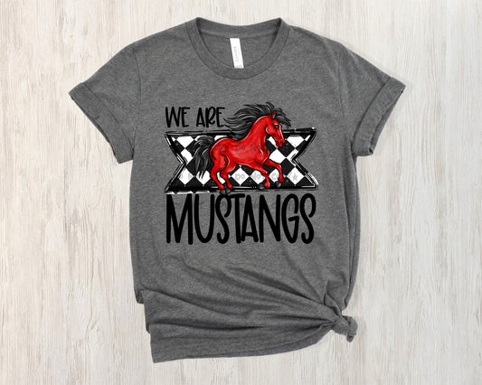 We are mustangs RED-DTF