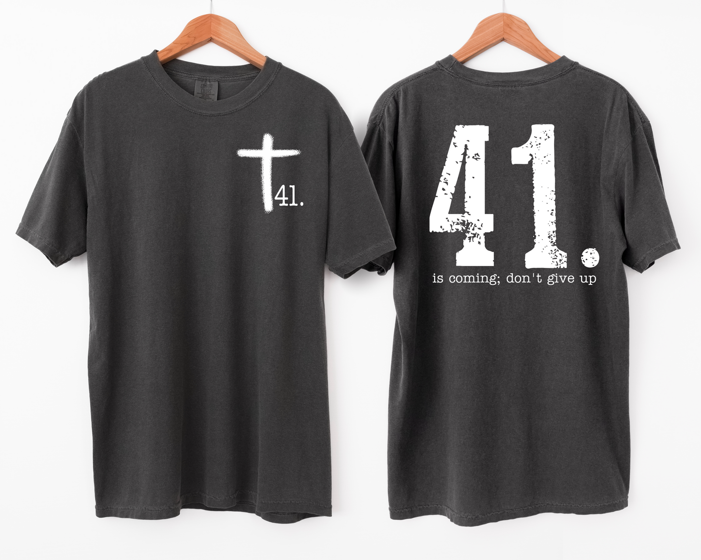 41 cross white (FRONT) -DTF