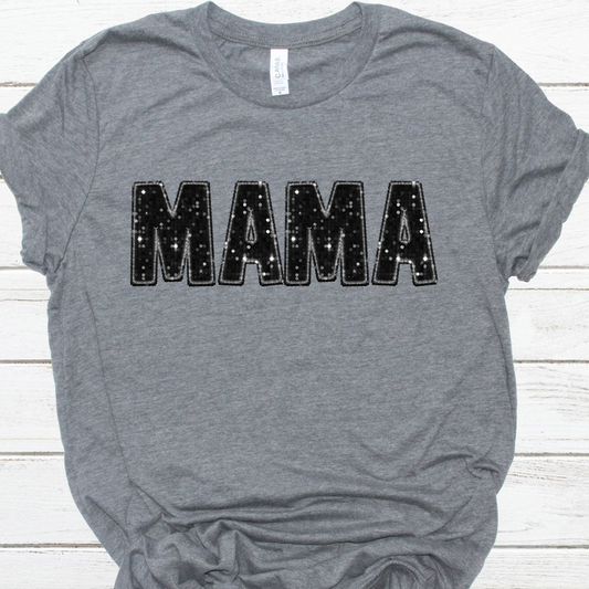 Mama sequin black -DTF