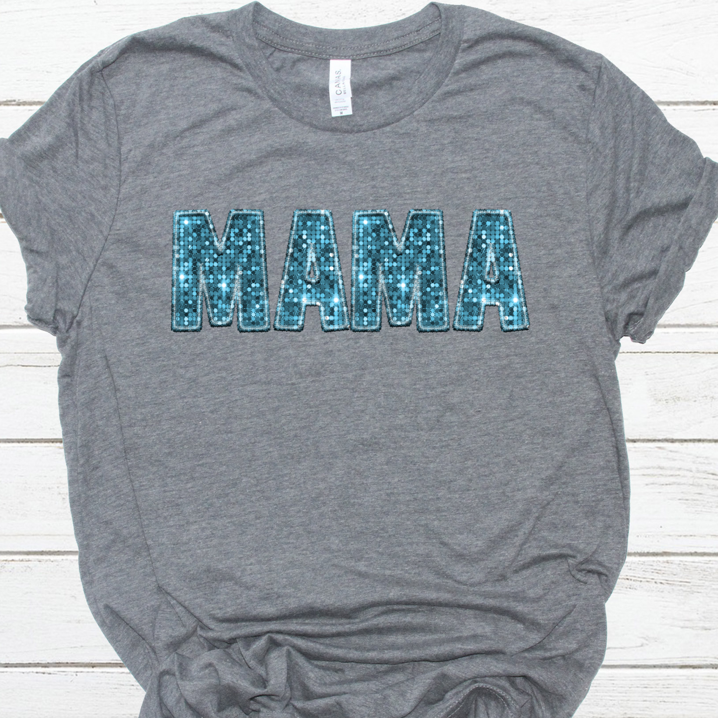 Mama sequin blue-DTF
