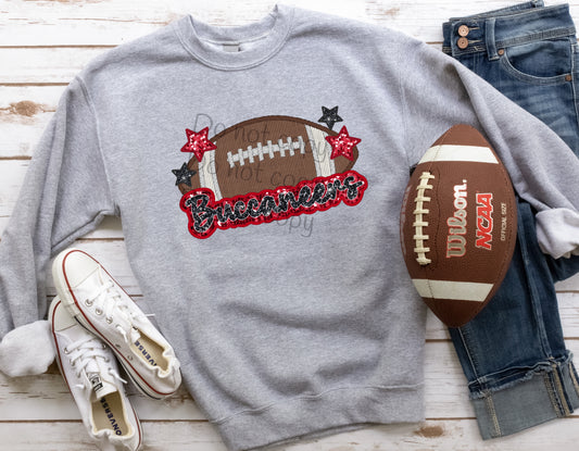 Buccaneers stars football sequin-DTF