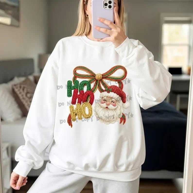 Ho Ho Ho Santa Bow -DTF&UV