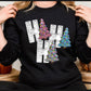 Sequin ho ho ho with trees-DTF