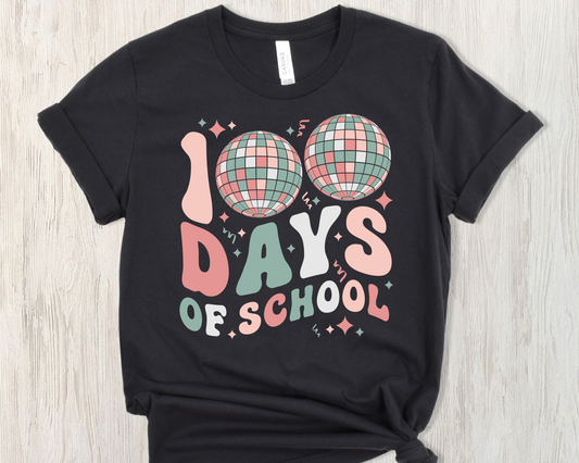 100 days of school with disco balls - DTF