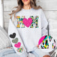 Custom mixed name with option of hearts on sleeve-DTF