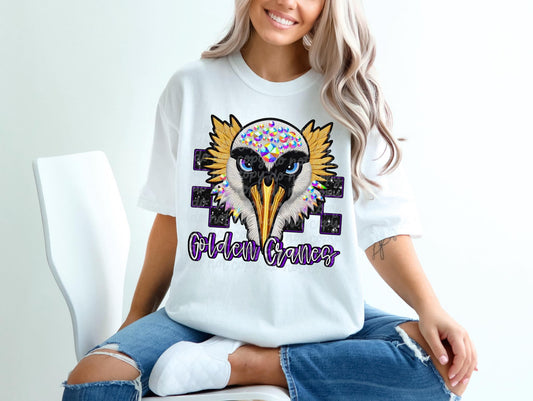 Golden cranes-DTF