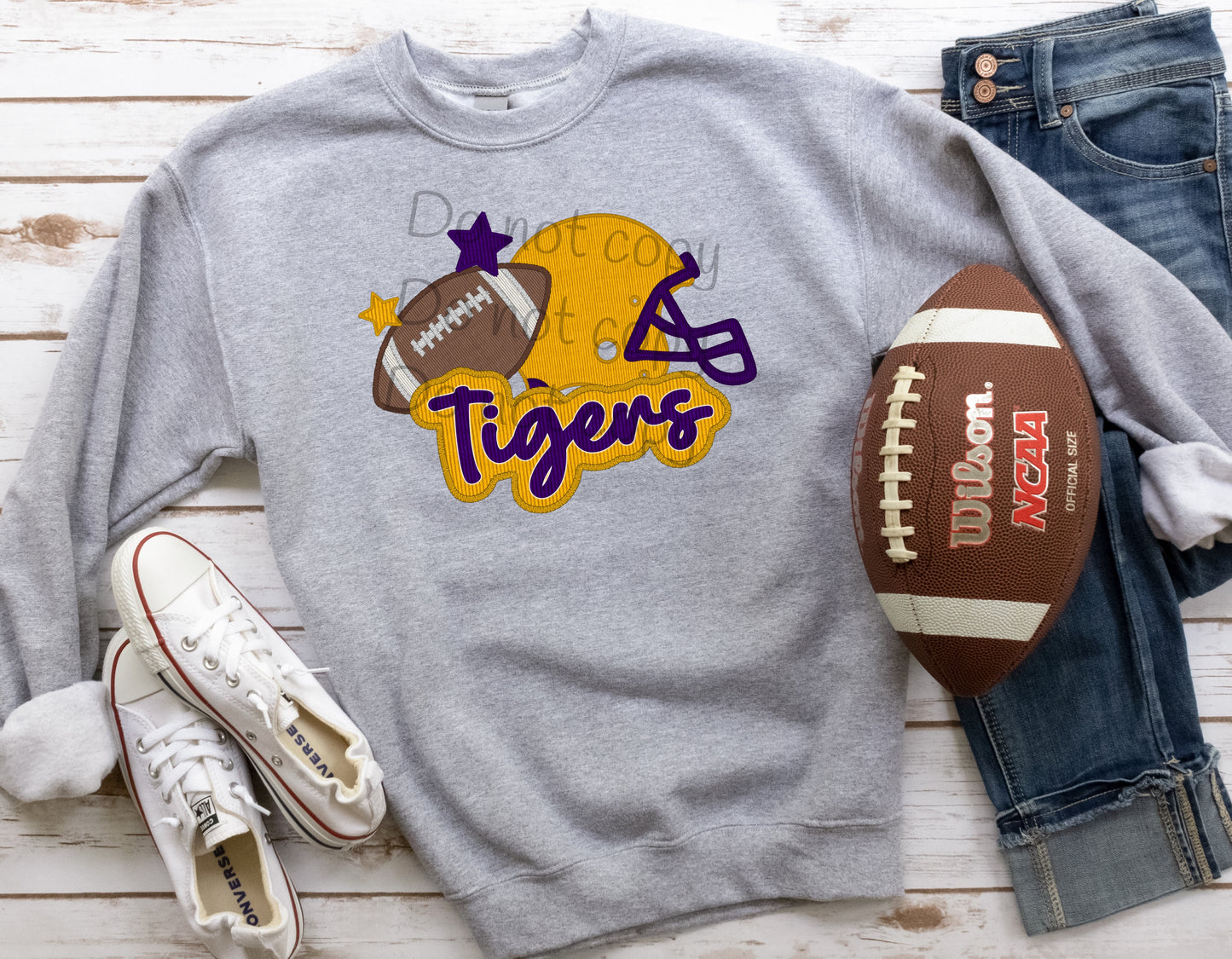 Tigers football stitched-DTF