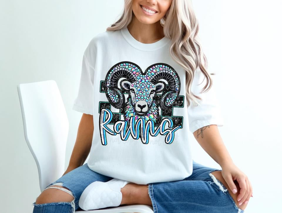 Rams jeweled-DTF