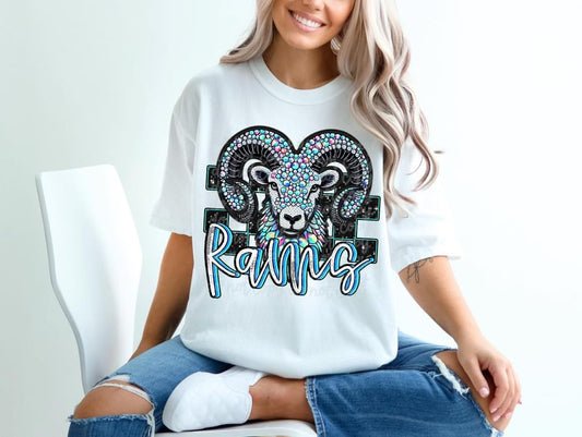 Rams jeweled-DTF