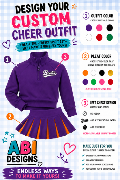 ABI 2 piece Cheer outfit -Pre Order