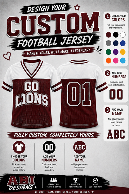 ABI Custom Football Jersey-Preorder