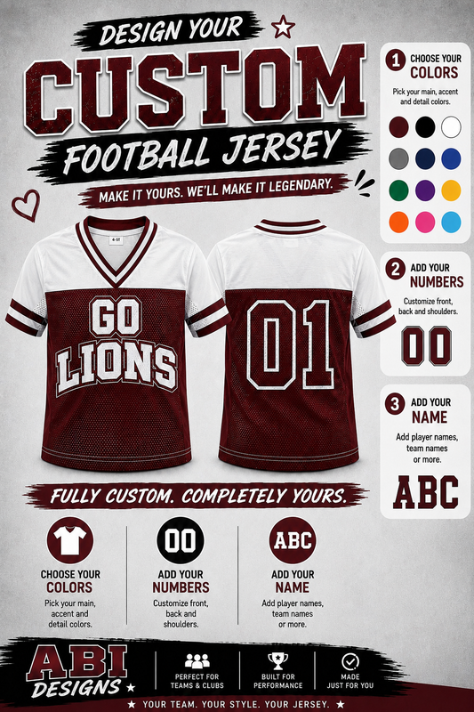 ABI Custom Football Jersey-Preorder