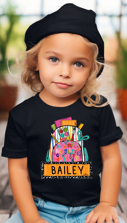Backpack Custom BOY & GIRL Option  (your choice of word(s)) -DTF