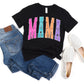 Mama colorful curved distressed - DTF