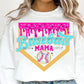 Baseball mama drip plate- DTF