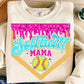 Softball mama drip plate- DTF
