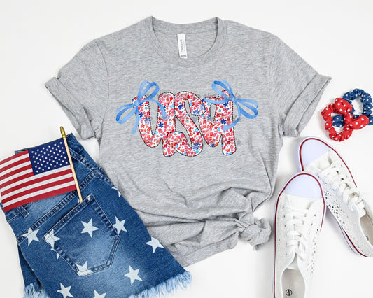 USA with bows- DTF