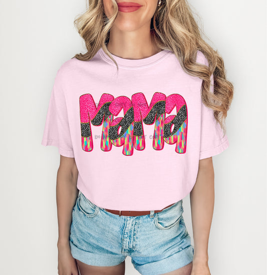 Mama neon preppy font- DTF