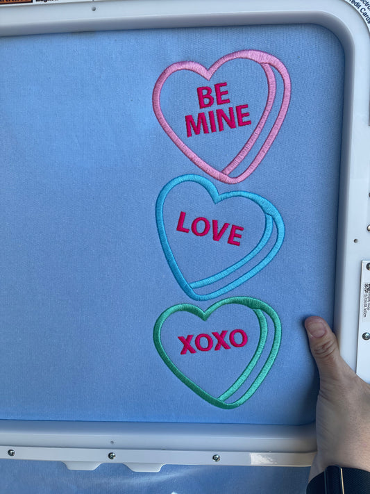 Stacked Convo Hearts Sweatshirt