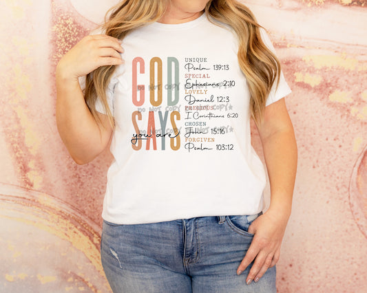 God says- scriptures - DTF