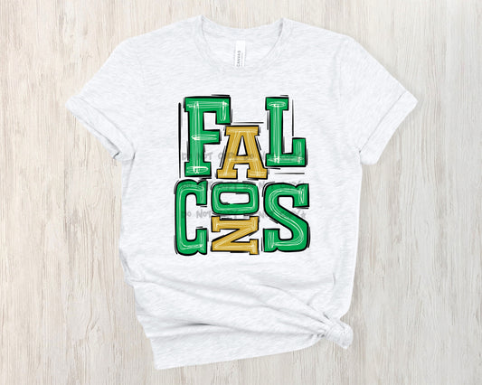 Falcons green and gold -DTF