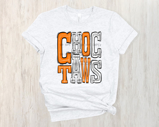 Choctaws orange and white-DTF