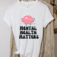 Mental health matters cute brain with glasses-DTF
