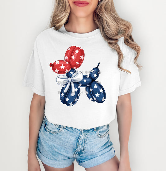 Patriotic Balloon dog- DTF