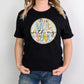 It is well with my soul multicolored leopard circle -DTF