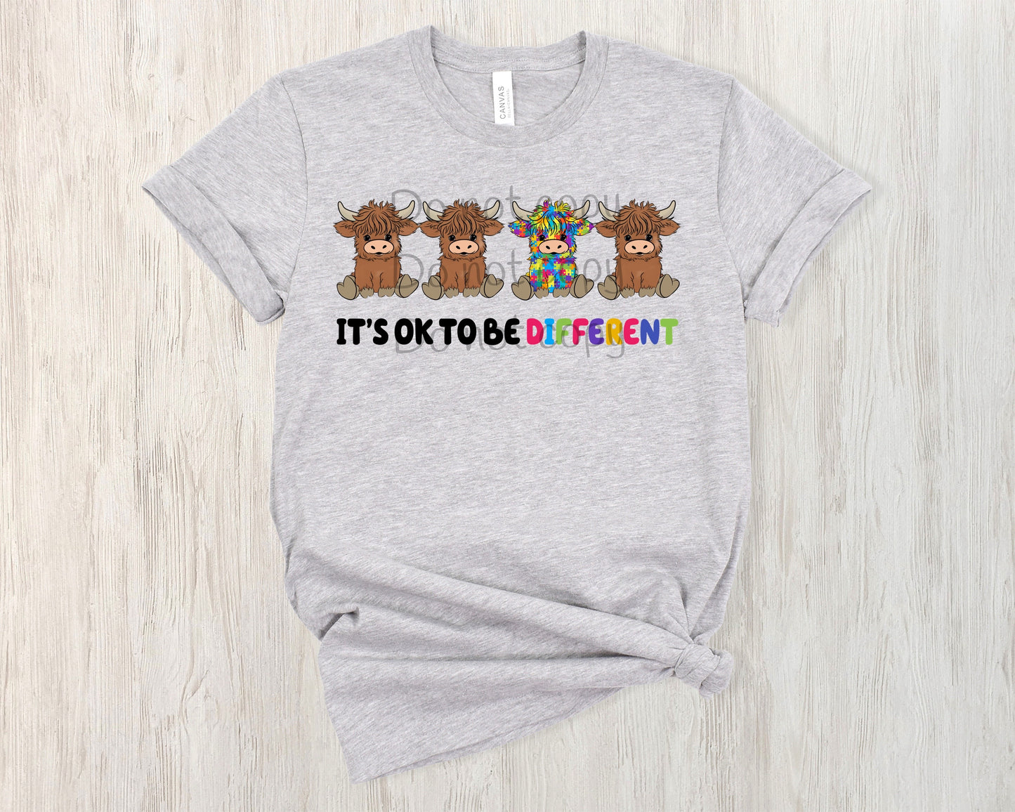 It’s ok to be different highland cow- DTF