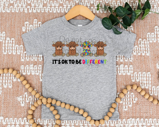 It’s ok to be different highland cow- DTF