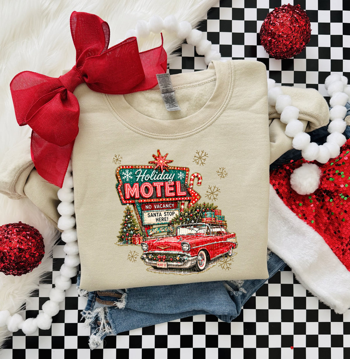 SANTA STOP HERE MERRY 57 -DTF