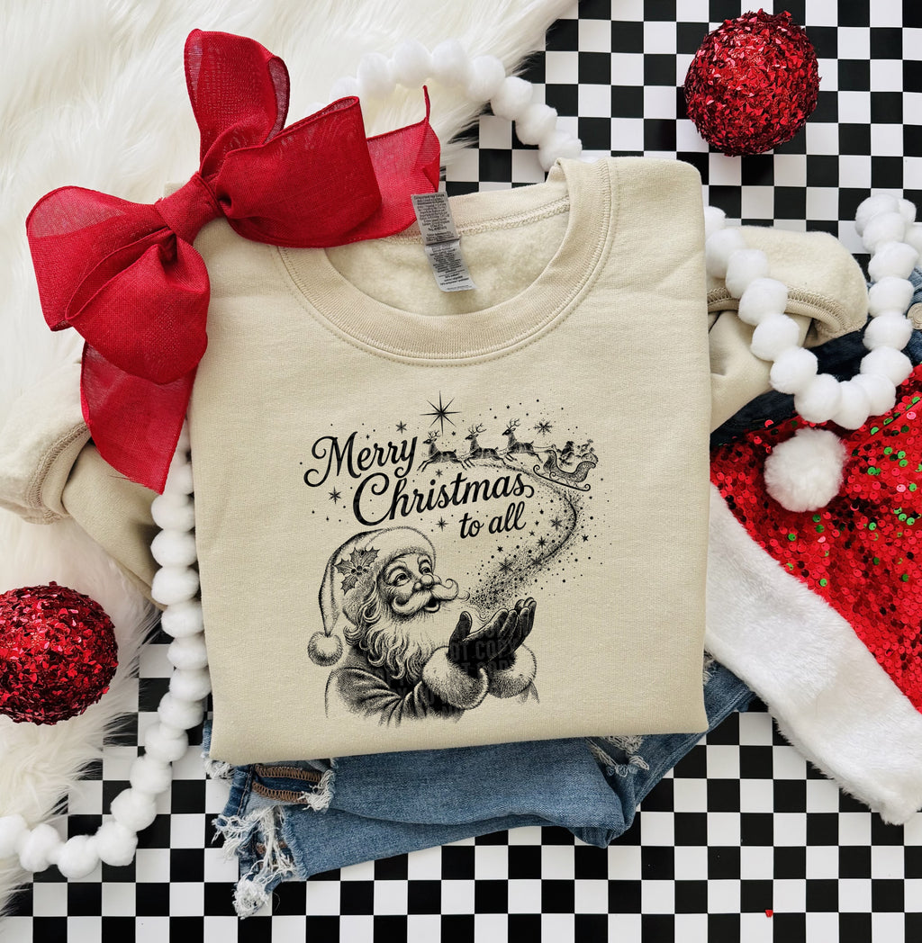 Santa Wishes BLACK -DTF