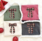 PLAID BOW WITH HOLLY -DTF