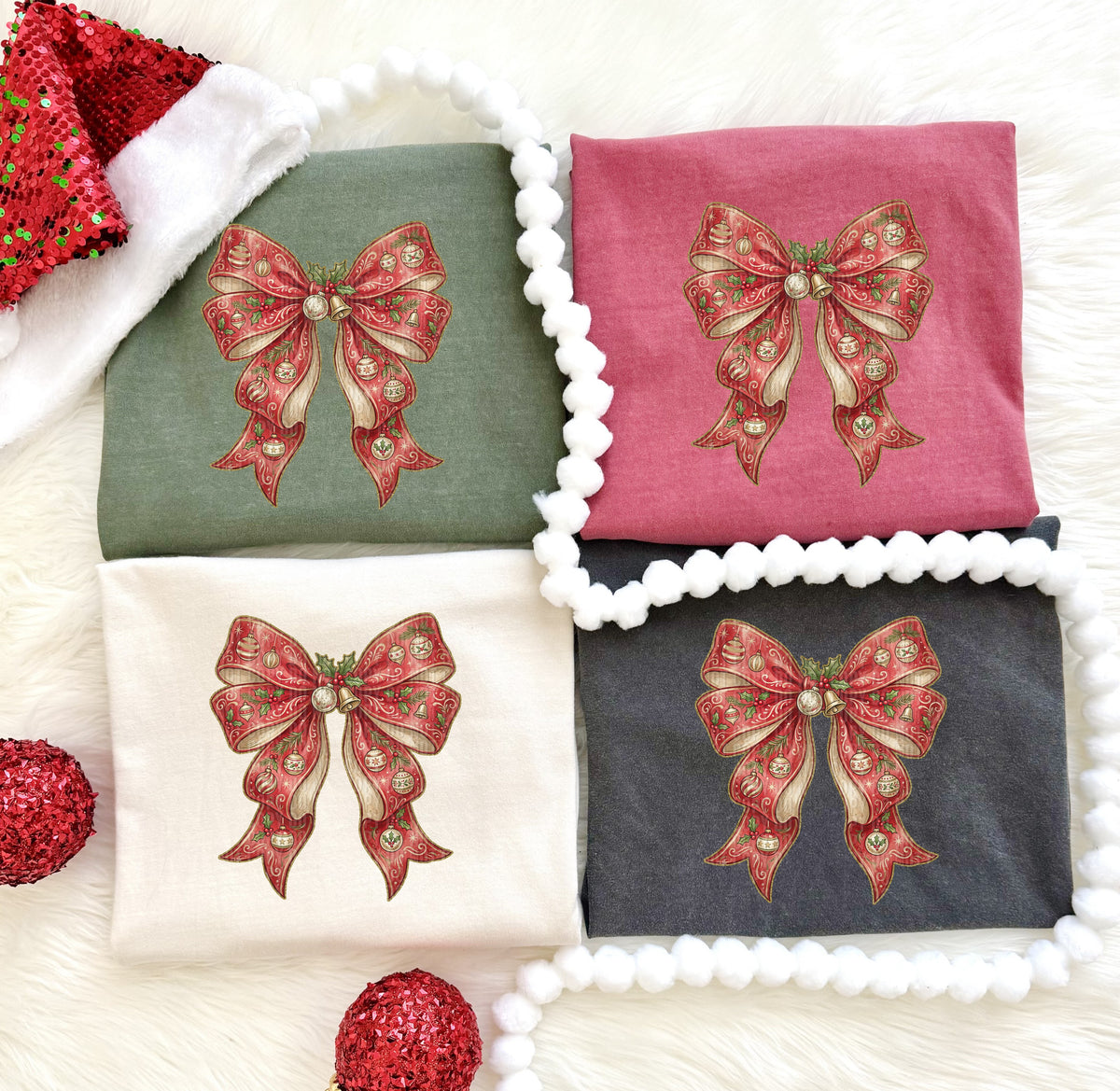 VINTAGE CHRISTMAS BOW -DTF