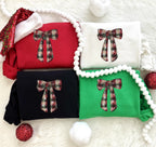 PLAID BOW WITH HOLLY -DTF
