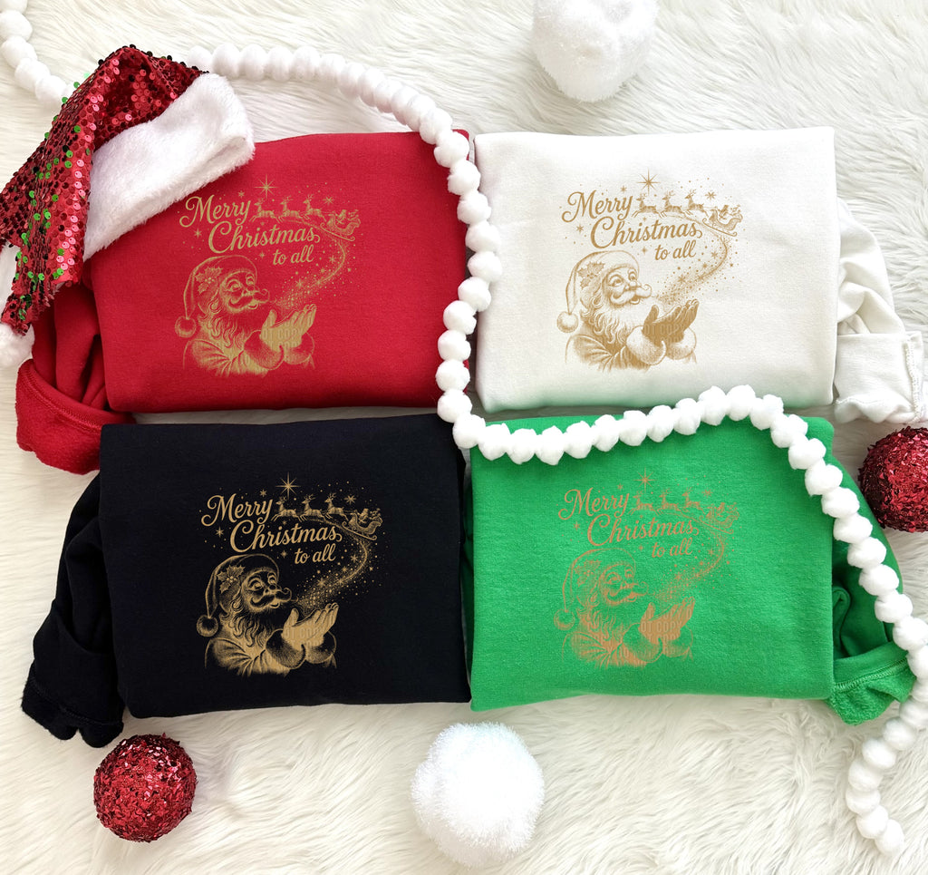 Santa Wishes GOLD -DTF