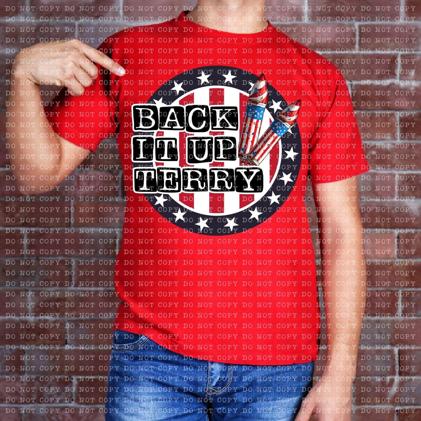 Back It Up Terry American Flag - DTF