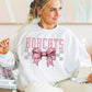Coquette Bow Gray Checkered Mascot (DROPDOWN) - DTF