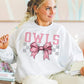 Coquette Bow Gray Checkered Mascot (DROPDOWN) - DTF