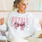 Coquette Bow Gray Checkered Mascot (DROPDOWN) - DTF