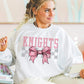 Coquette Bow Gray Checkered Mascot (DROPDOWN) - DTF