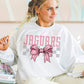 Coquette Bow Gray Checkered Mascot (DROPDOWN) - DTF