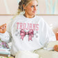 Coquette Bow Gray Checkered Mascot (DROPDOWN) - DTF