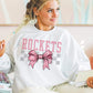 Coquette Bow Gray Checkered Mascot (DROPDOWN) - DTF