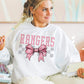Coquette Bow Gray Checkered Mascot (DROPDOWN) - DTF