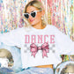 Dance Coquette Bow Gray Checkered- DTF
