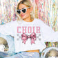 Choir Coquette Bow Gray Checkered- DTF